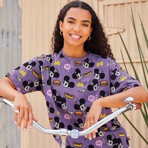 Disney artist series Nanako Kanemitsu purple Mickey Mouse shirt top